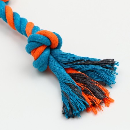 Toy training cable "3 knots", up to 33 cm, up to 55 g, blue/orange-2