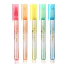 A set of markers of textbooks of 5 colors, with sparkles