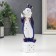 Souvenir Ceramics "Clown on Playing Cube" Cobalt 18x4.4x5 cm