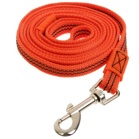 Kaponnoye zonik leash with latex thread, 2 m x 1.5 cm, orange
