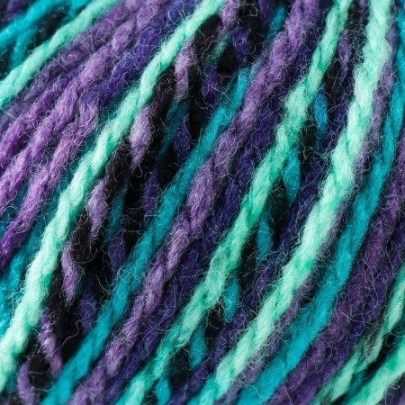 Yeritage yarn 75% acrylic, 25% wool 125m/50g (339 green-turquoise-violet)-2