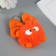 Fluffy on the ring "Masya with a large bow" Orange 12x8x8 cm