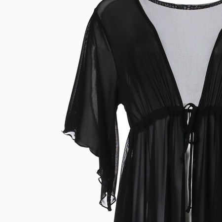 Tunic beach female, black color, size 50-10