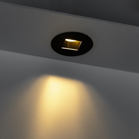 Light-K Buildiv, Artin, circle 87x87x38mm mounting hole 75x75mm GU5.3 Al Black 51432 9-3