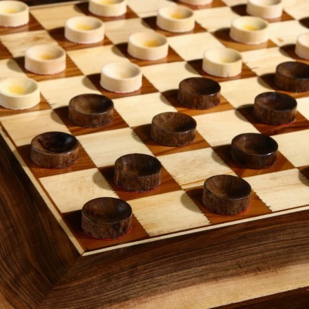 Board game 2 in 1 Star 9: 50x25 cm, handmade, walnut array, Iran-2