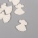 Decor for the creativity of Polystone "Dress with Bantik" White set 6 pcs 2.7x3 cm