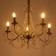 Chandelier "Candy" 5he14 40W gold 64x64x100 cm