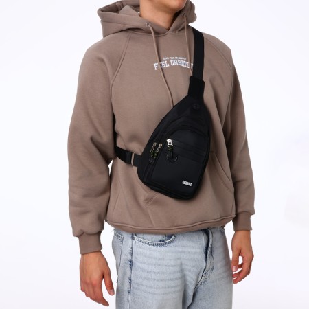 Backpack-sling, 17*8*30 cm, lightning department, 3 n/k, black-7
