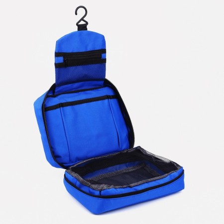 Road cosmetic bag, lightning department, hook, blue color-2