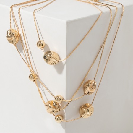 Beads "desire" serenity, color gold, 50cm-1