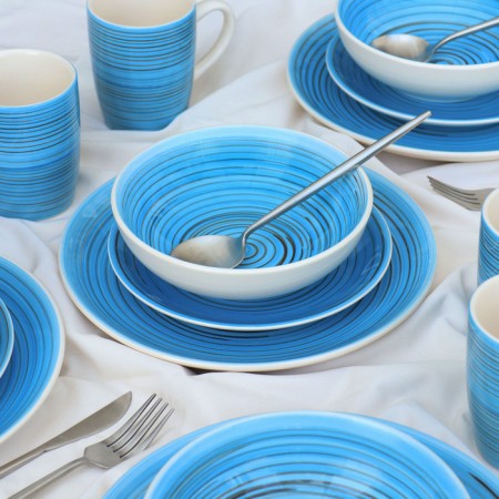 Elrington ceramic dishes. Sea evening ", 16 items-9