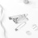 English pins, 51 mm, 10 pcs, silver color