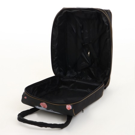 Small Small suitcase 20 "with a bag, a lightning department, with an extension, the color is black-8