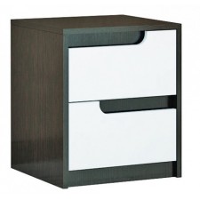 Тумба прикроватная "Розалия", 450 х 375 х 470, Венге/Белый глянец