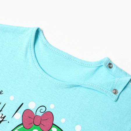 T -shirt for nursery, blue/turtle color, height 80 cm-1
