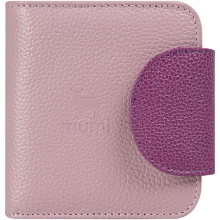 A button wallet. Card (8)/coins/bill, lilac color 10x10.5x3.5cm