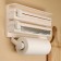 Organizer for kitchen accessories, 38 × 18 × 7 cm, beige color