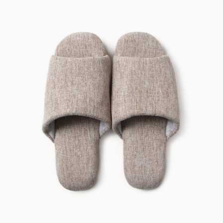 Women's slippers with an open nose eco size 40-41, beige-1