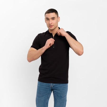 T-shirt (Polo) Male Minaku Regular Fit: Black Color, Rr. 52-3