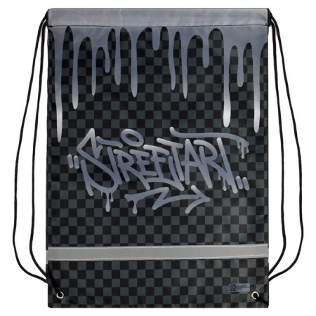 A bag for shoes 480 x 360 mm, Phoenix, sublimation, reflective strip, "punk"-1