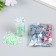 Decor "Semiobusins ​​and rhinestones. Green-blue gradient" D = 4 mm 10g 200 pcs 5x2.5 cm mix