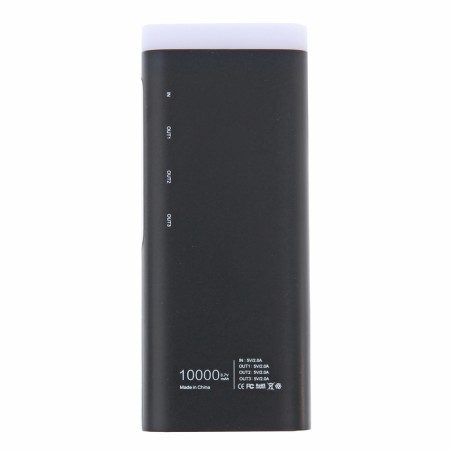 Oxion external battery, 3 USB, 10,000 mAh, Li-Ion, 2 A, plastic, black-2