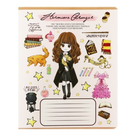 Notebook of 12 sheets in the Harry Potter cage, covered cardboard, offset block 65, 5 species mix-5