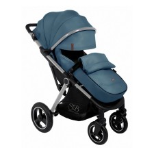 Walking stroller Sweet Baby Compatto, Silver Dark Green