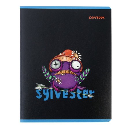 Notebook 48 sheets, in a cage, "Sylvester", cover coated cardboard, twin-lak, UV-lak, 5 designs-3