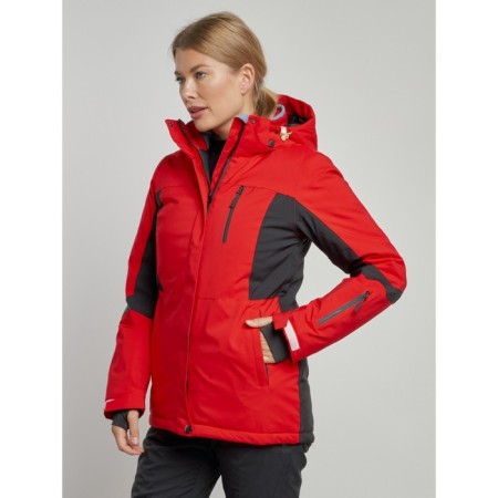 Ski jacket female, size 42, red color-2