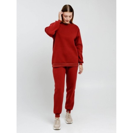 Women's pants with a company, size 44, burgundy color-7
