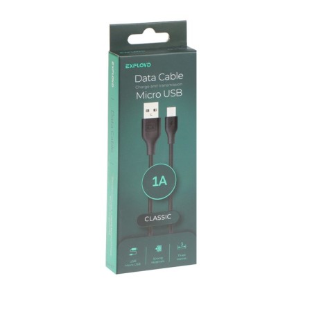 EXPLOYD EX-K-807, microUSB-USB, 1 A, 3 m, black cable-3