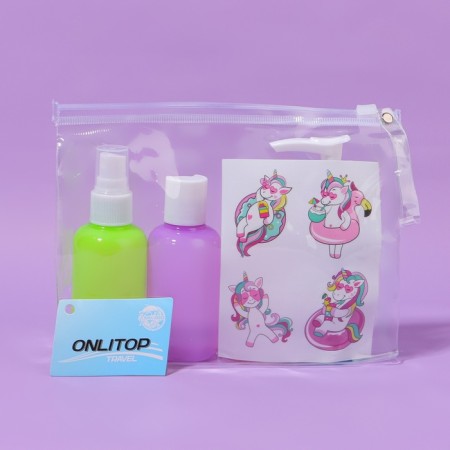 Storage set with stickers, in a case, 4 items, 75 ml, multi -colored-10