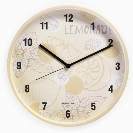Wall clock, series: kitchen, "citrus", smooth move, d-30.5 cm