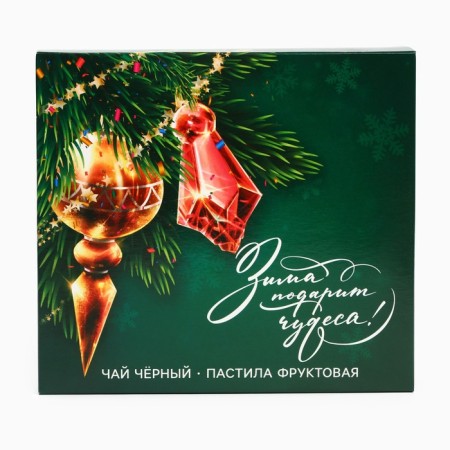 Set "Winter will give miracles" tea 50 g, pastille-3