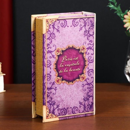 Сейф-книга дерево кожзам "Paris is my love" 21х13х5 см-1