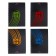 A4 notebook, 96 sheets in a cage on an inSide crest, covered cartoon, selective matte varnish, block 65g/m2, 4V mix