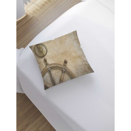 Decorative pillowcase "Compass and helm", on lightning, size 45x45 cm-1