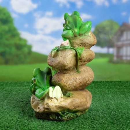 Garden figure "Frogs on the stones" 26x19x36cm-2