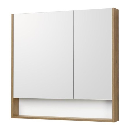 Aquaton “Scandy 90” mirror wardrobe, white color, rustic oak