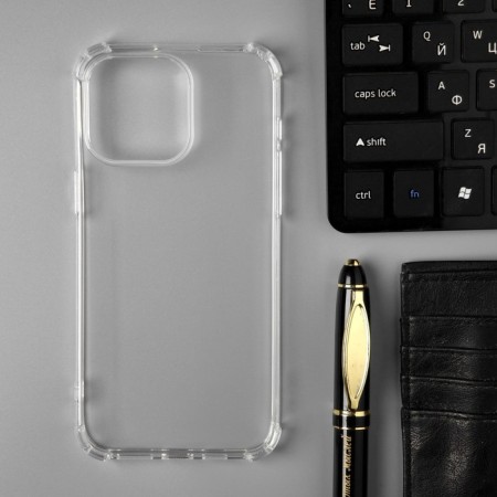 Pero cover for Apple iPhone 15 Pro Max, silicone, transparent, reinforced