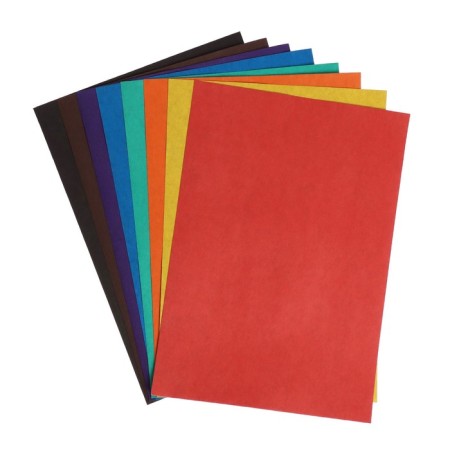 Cardboard of color A4, 8 sheets, 8 colors, calligrata, non -220 g/m2, on the bracket-1