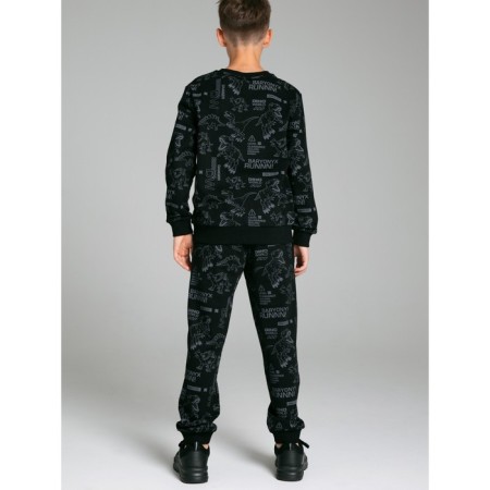 Set for a boy: sweatshirt, trousers, height 152 cm-3