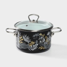 Magia pan, 3 l, glass cover, induction, black