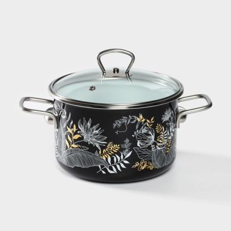 Magia pan, 3 l, glass cover, induction, black