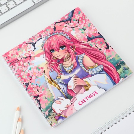 Sketchbook on the crest, 20x20cm, 40 l. 100 g/m "Anime"-1