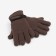 Women's gloves minku, two -layer, col. brown, rr 24 cm