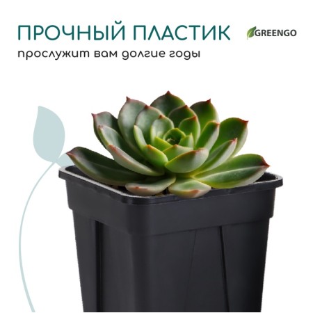 Pot for seedlings, 180 ml, d = 7 x 7 x 8 cm, (packaging 20 pcs.) Greengo-5