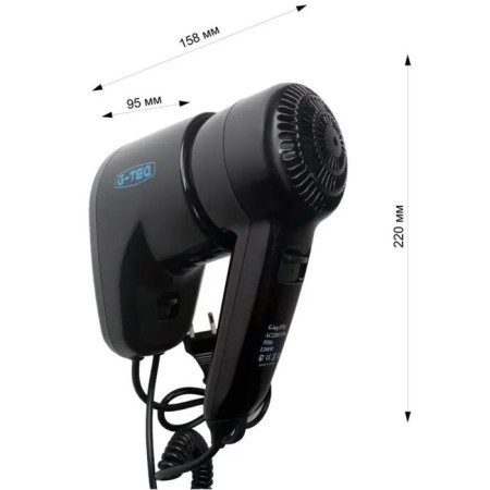Feng wall-mounted end g-teq 8724 b, 1200 watts, 2 modes, black-3