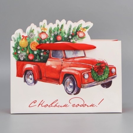 Gift package "I hurry to you", 30 x 25 x 10 cm, new year-3